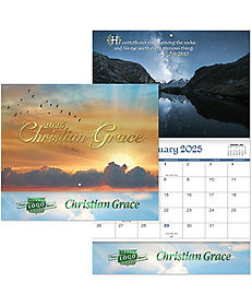 Promotional Wall Calendars: Luxe Christian Grace Stapled Wall Calendar